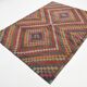 5x7 Red & Brown Tribal Vintage Kilim Rug, 171x251Cm