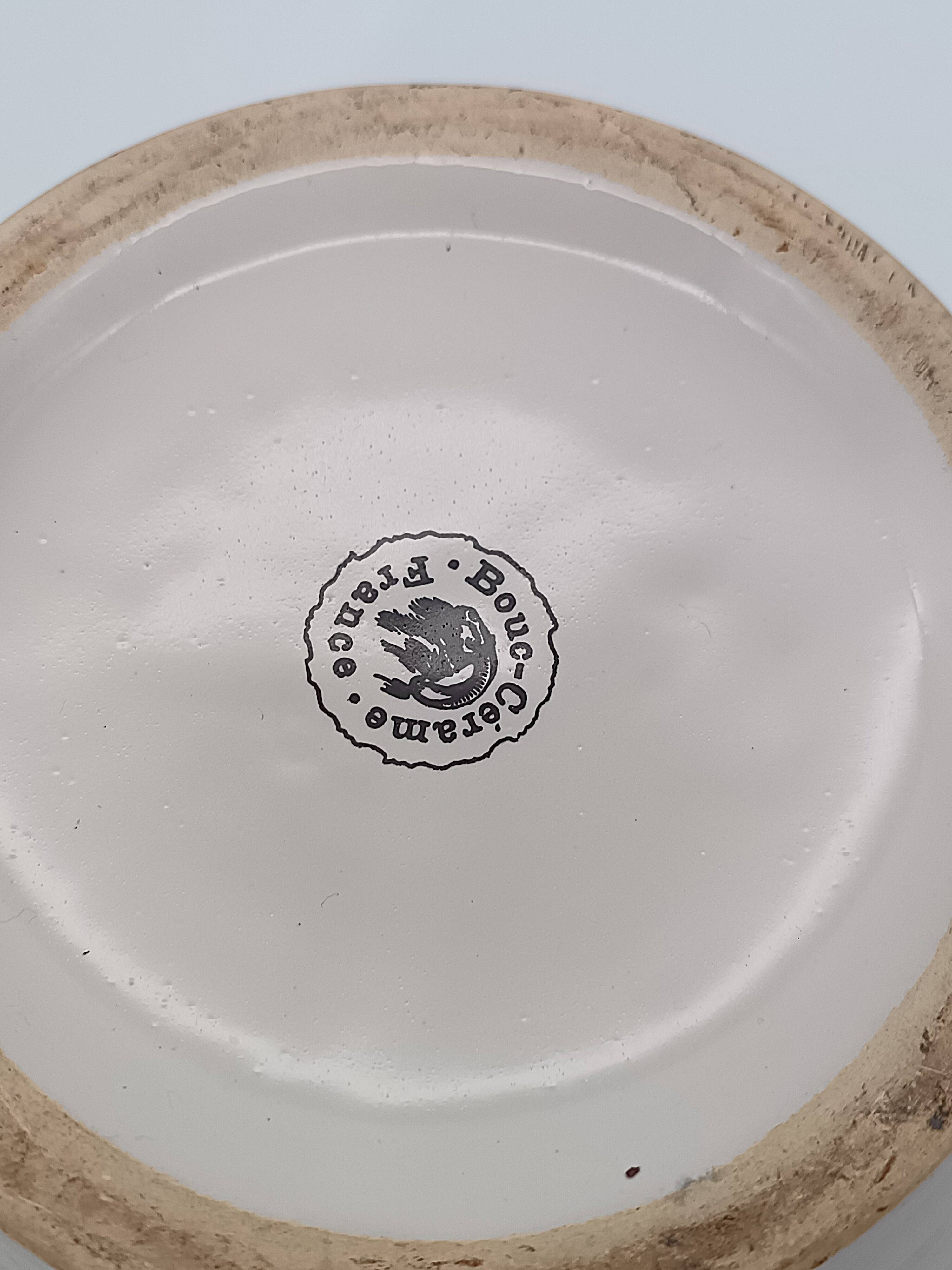 Vintage Ceramic Cache-Pot Bouc-Cérame France – Peony Decor