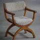 Henning Kjærnulf, Oak and lambswool armchair, "Kurul" model, Mid-century, 1960s
