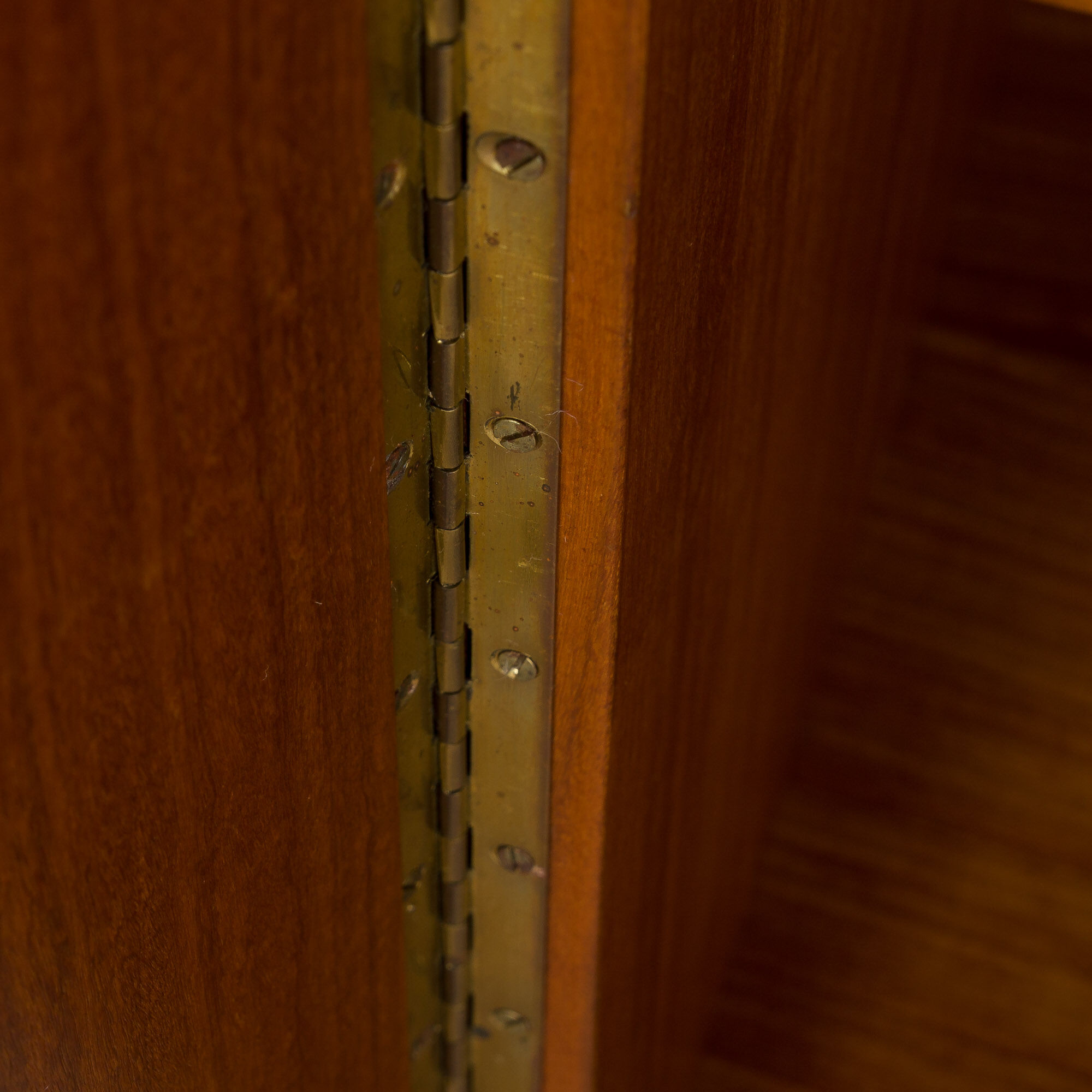 Italian mid century 2 bay teak wall unit free standing, 1960s