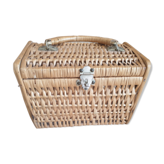 Valisette, briefcase, wicker basket