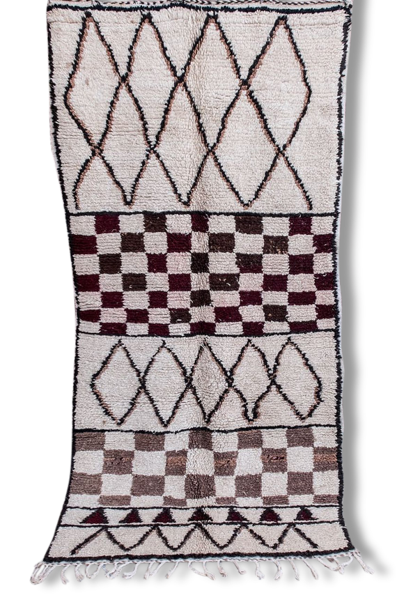 Rugs made wool authentic hand Azilal, 230 x 110