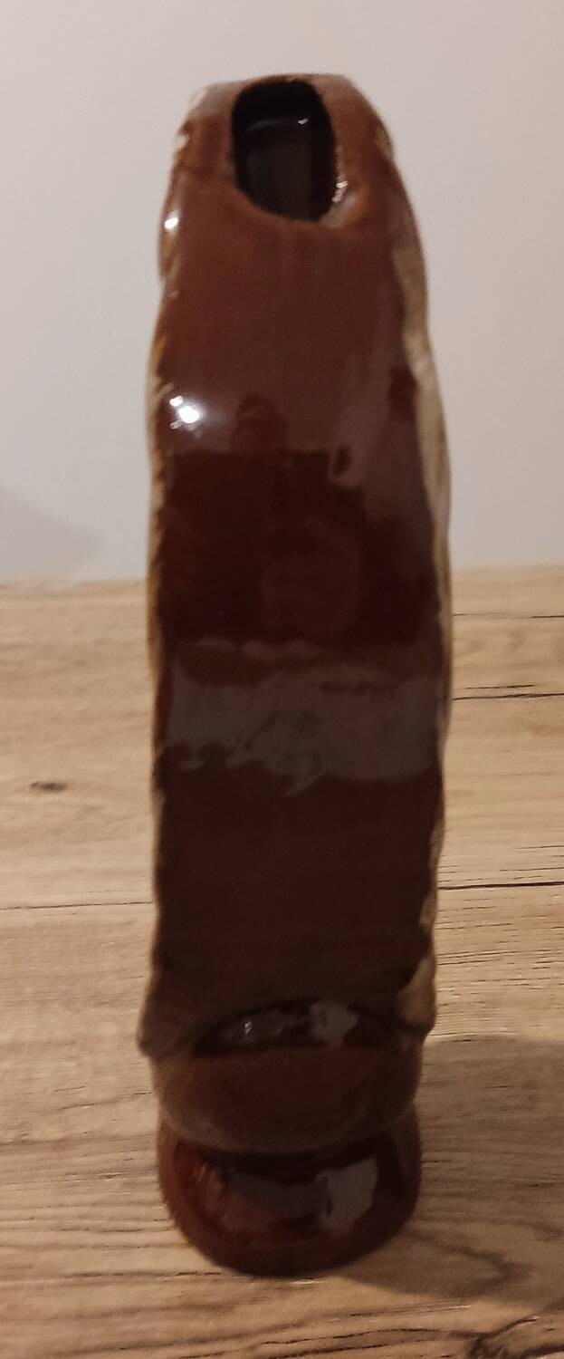 Ceramic soliflore vase with swan decor