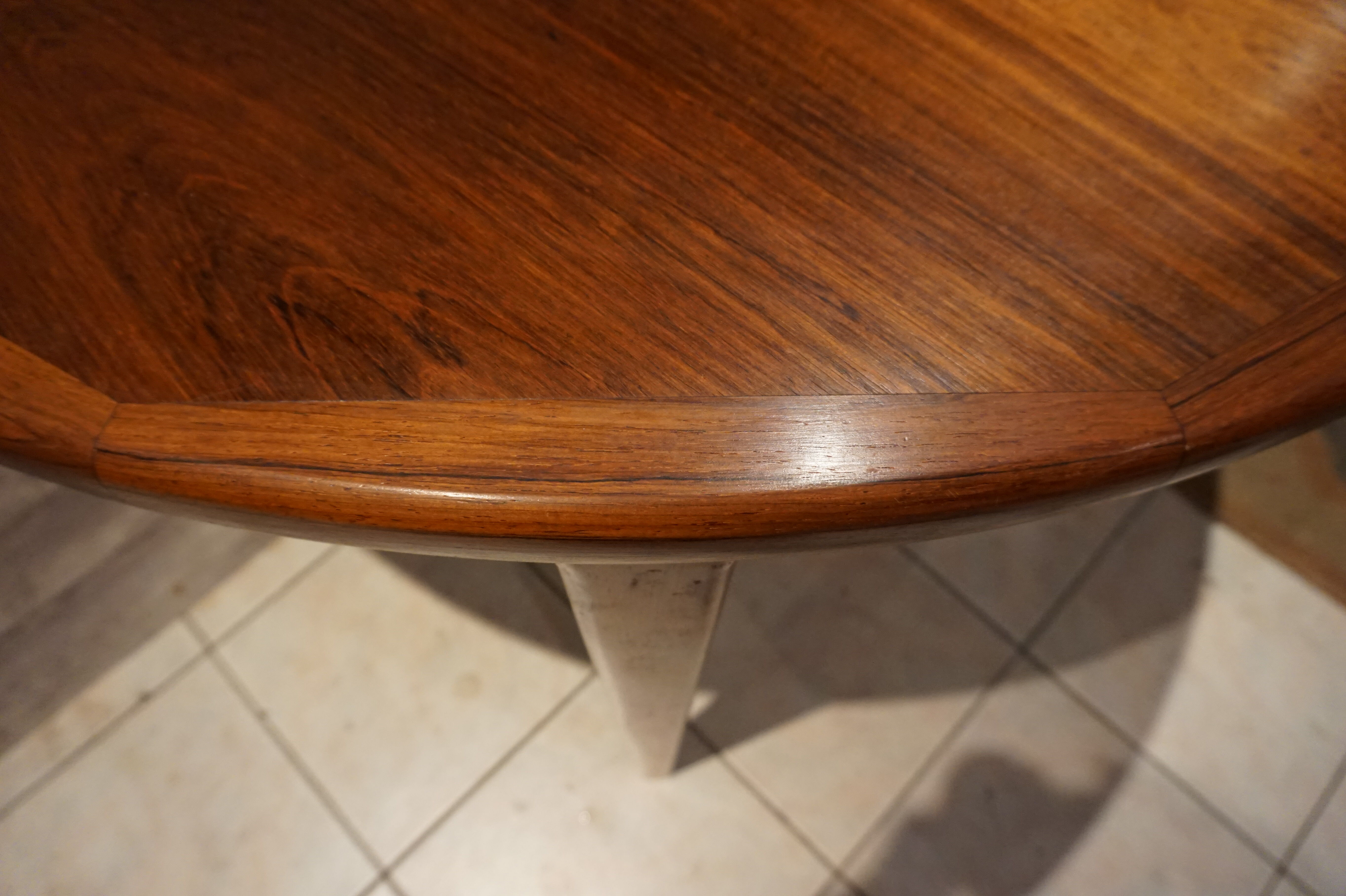 Table de repas danoise en palissandre de rio vv mobler