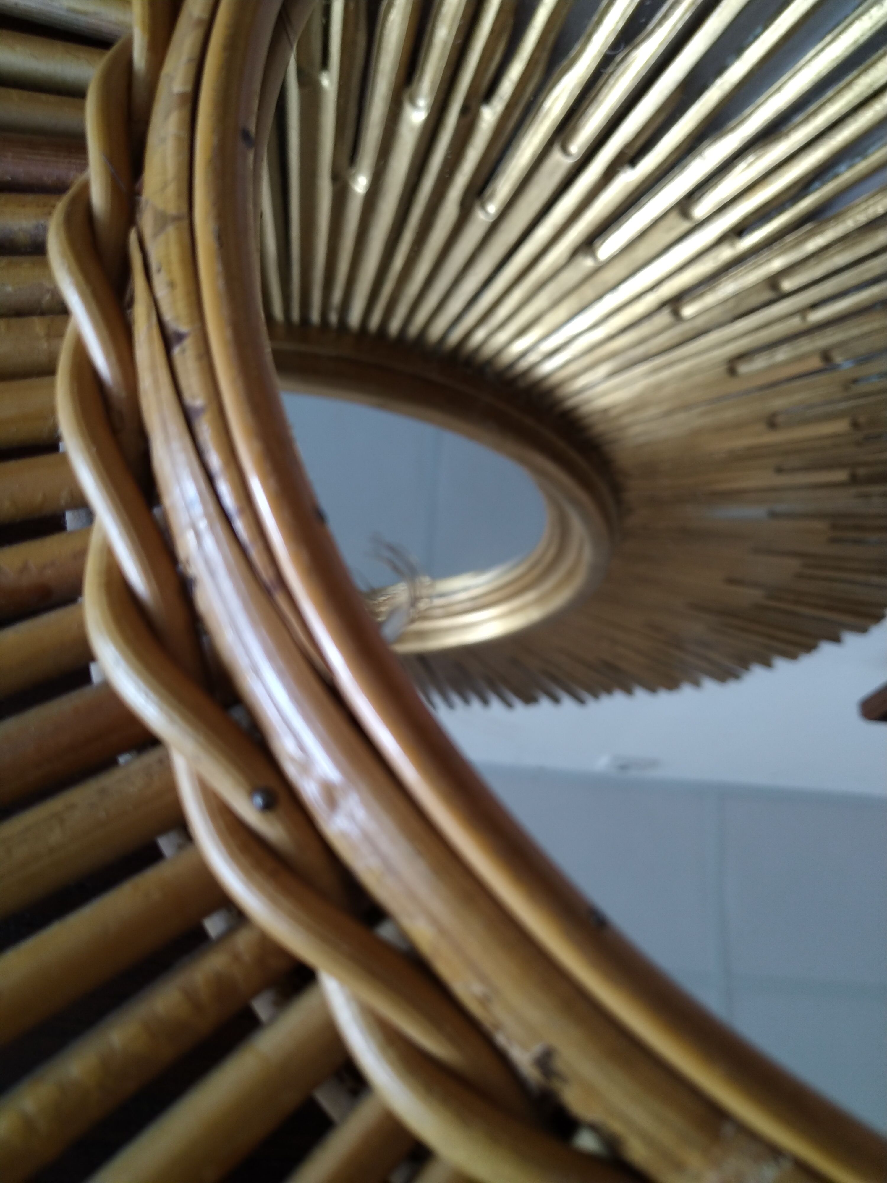 Rattan mirror 52 cm