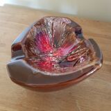 Decorative ceramic ashtray with empty pocket from Vallauris Vintage