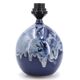 Fat lava blue ceramic potter's lamp, 1970s