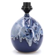 Lampe de potier en céramique fat lava bleu, années 70