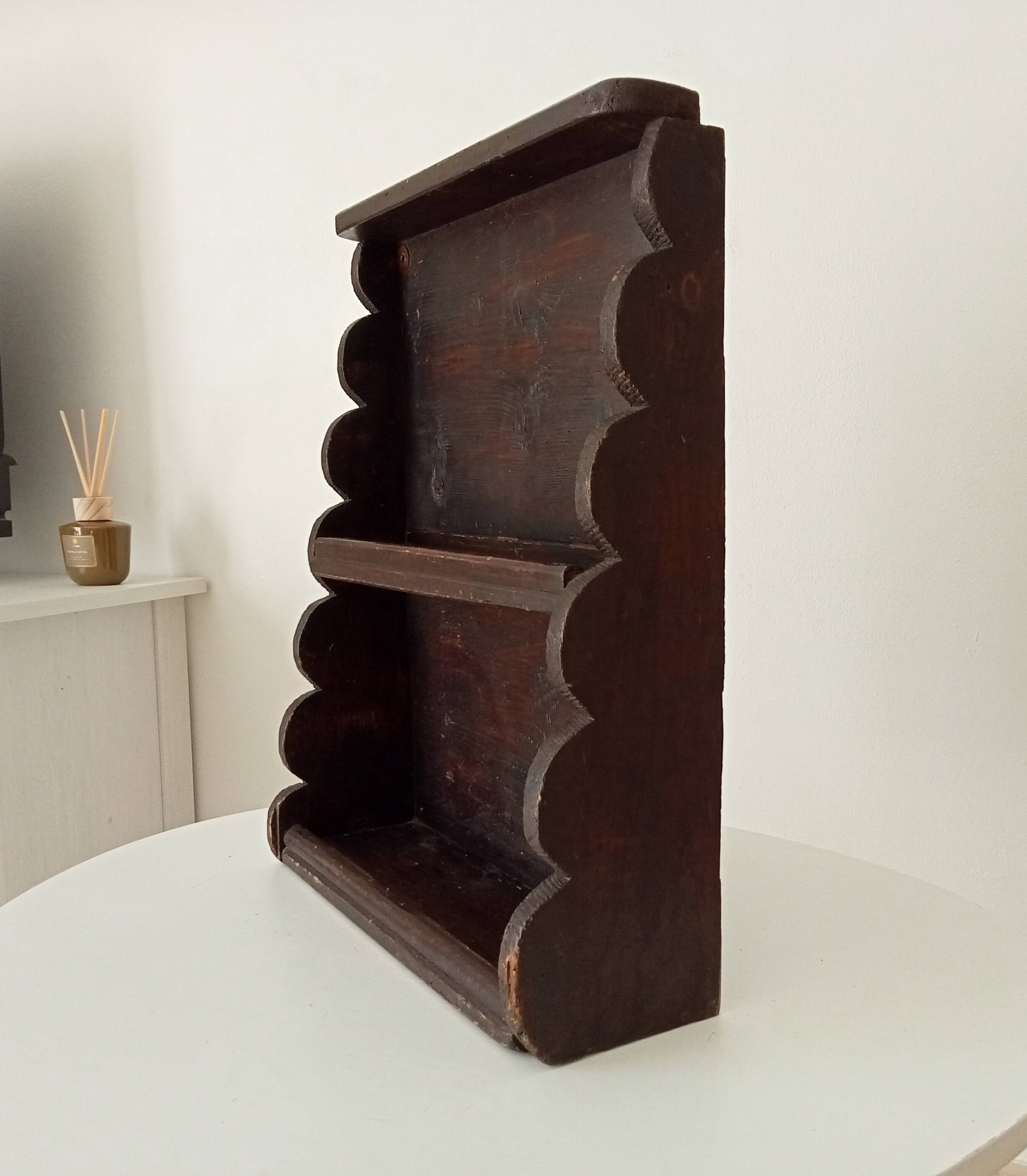 Antique brutalist wall shelf