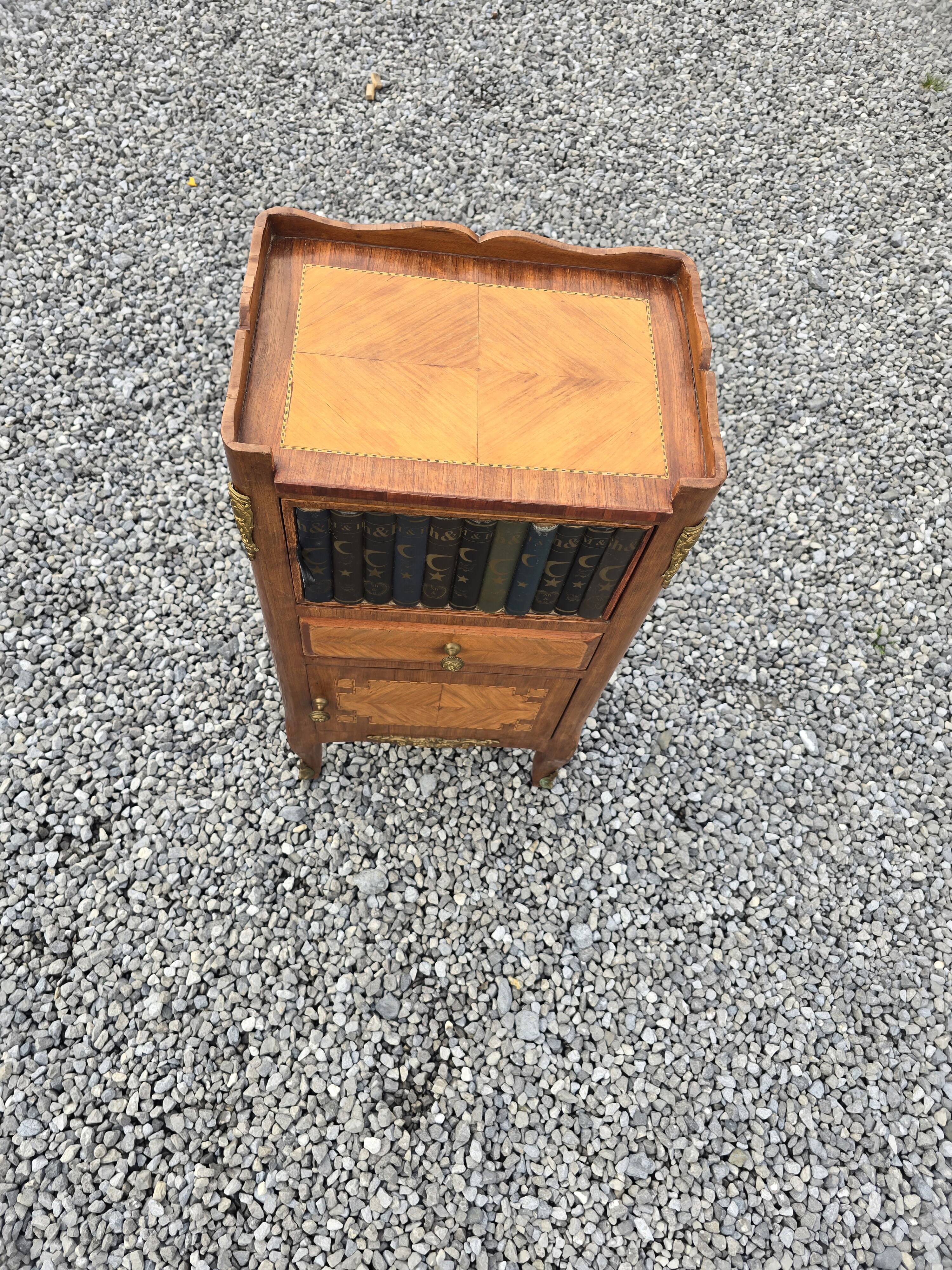 Fake book bedside table with doors