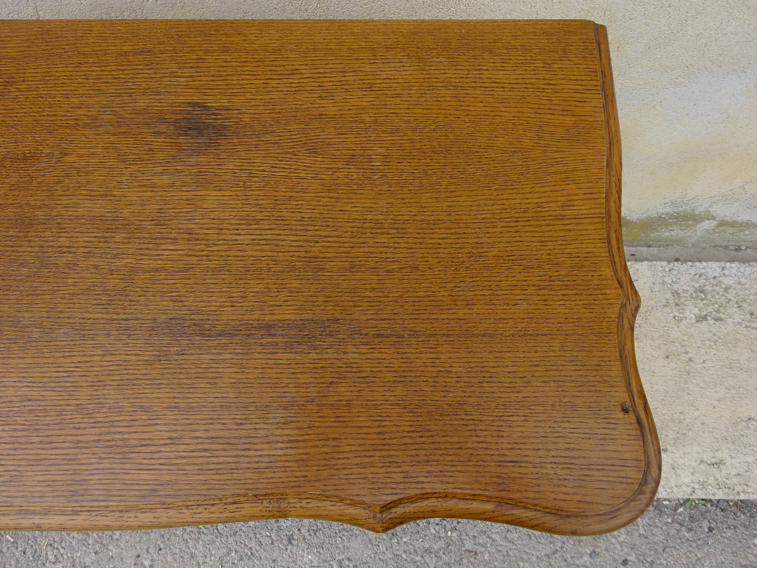 Small oak sideboard, 1 drop-down door and 1 drawer.