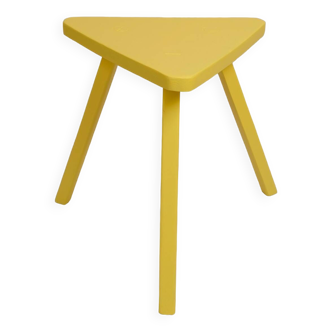 Tabouret de ferme jaune