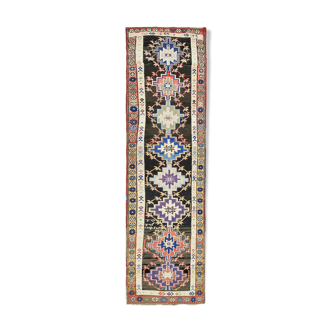 Handmade Decorative Oriental Multicolor Runner Carpet 96 cm x 358 cm