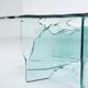 Shell coffee table by Danny Lane for Fiam, glass, 1980s.
