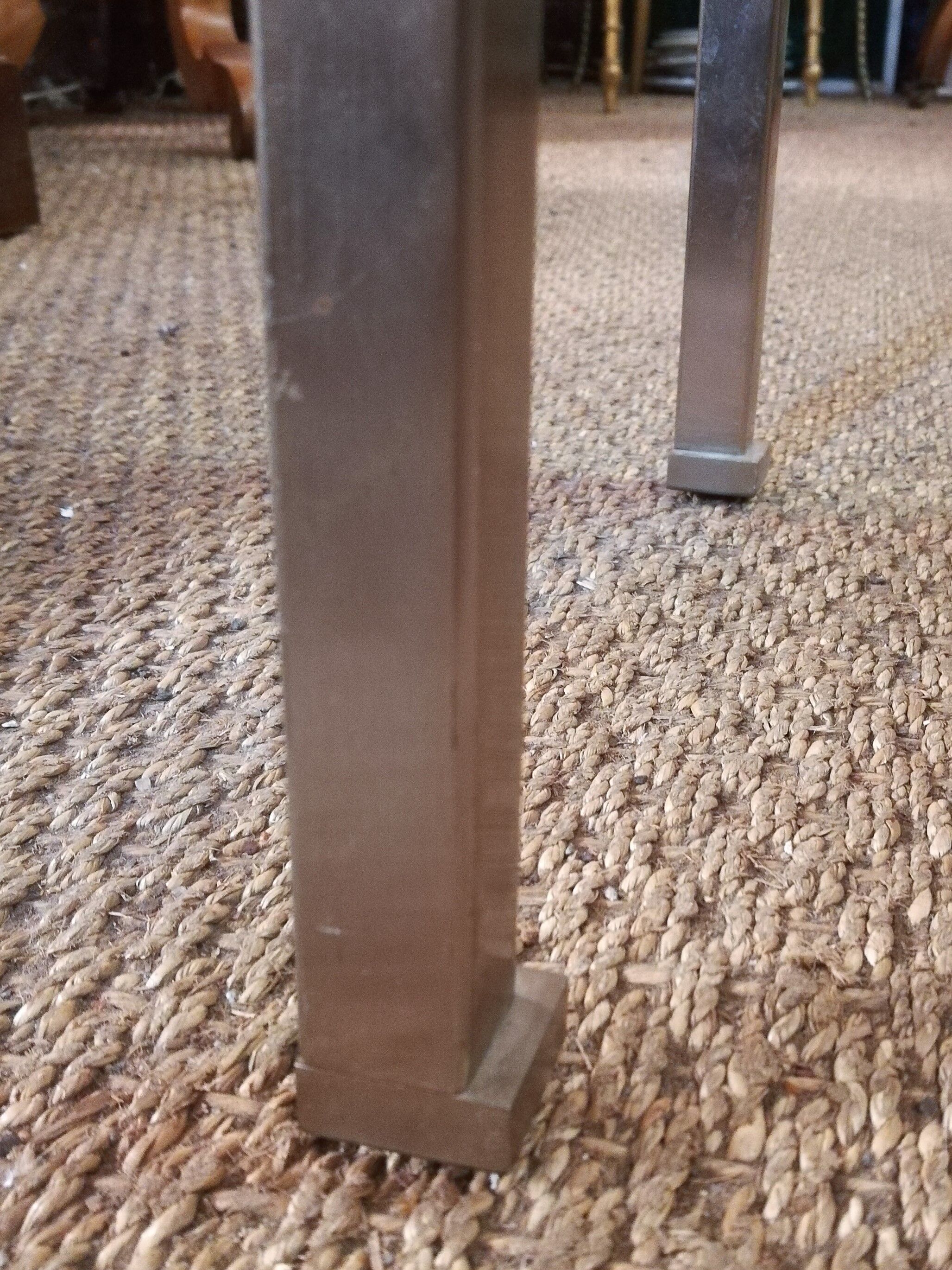 Guy Lefèvre for maison Jansen sofa tip in brushed steel