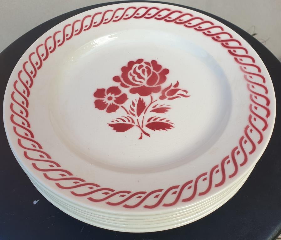 Set 6 plates Gien France Claire
