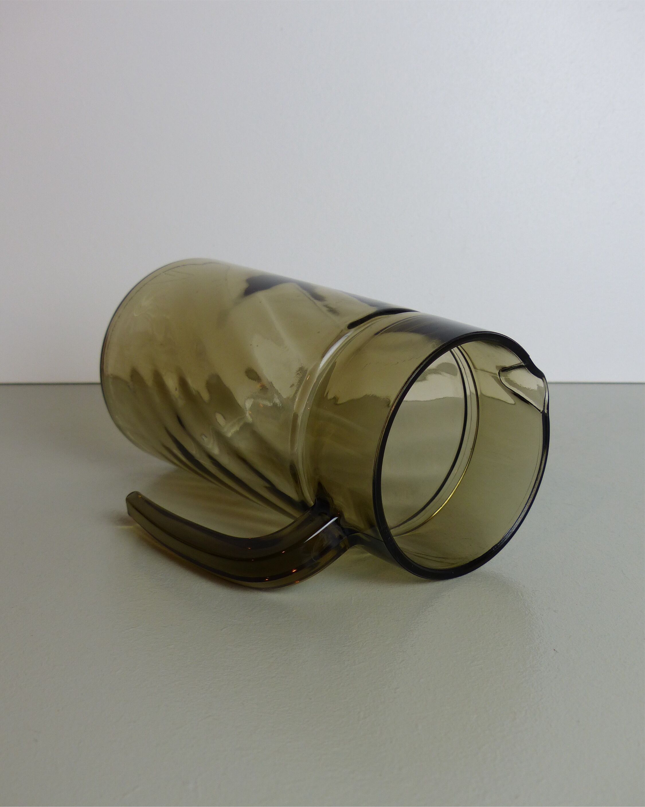 Smoked glass pitcher