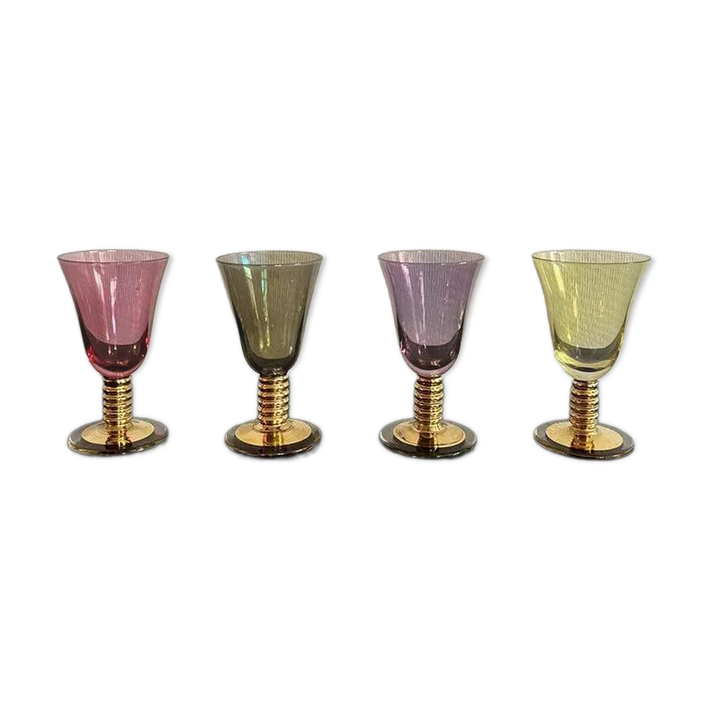 Crystal liqueur glasses