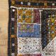 Oriental tablecloth with mirror and embroidery