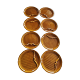 Lot of 8 plates Vintage Gien France