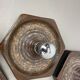 Set of Three brown Ceramic SPUTNIK Wall Lights by Pan Ceramics Germany 197