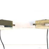 Pair of brass wall lights, Lita, France, 1970s