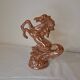 Glazed ceramic rearing horse statuette – vintage piece