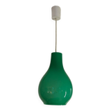Green opaline chandelier design from the 70s