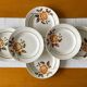 6 old earthenware plates from Saint-Amand (North)