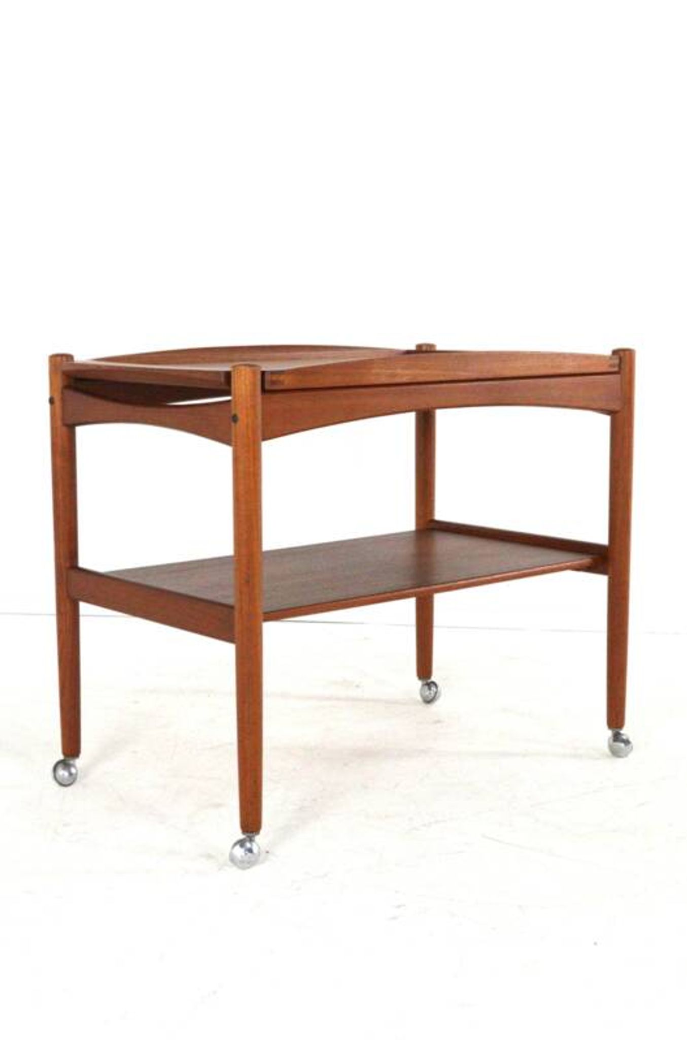 Poul Hundevad trolley with removable tray - danish design