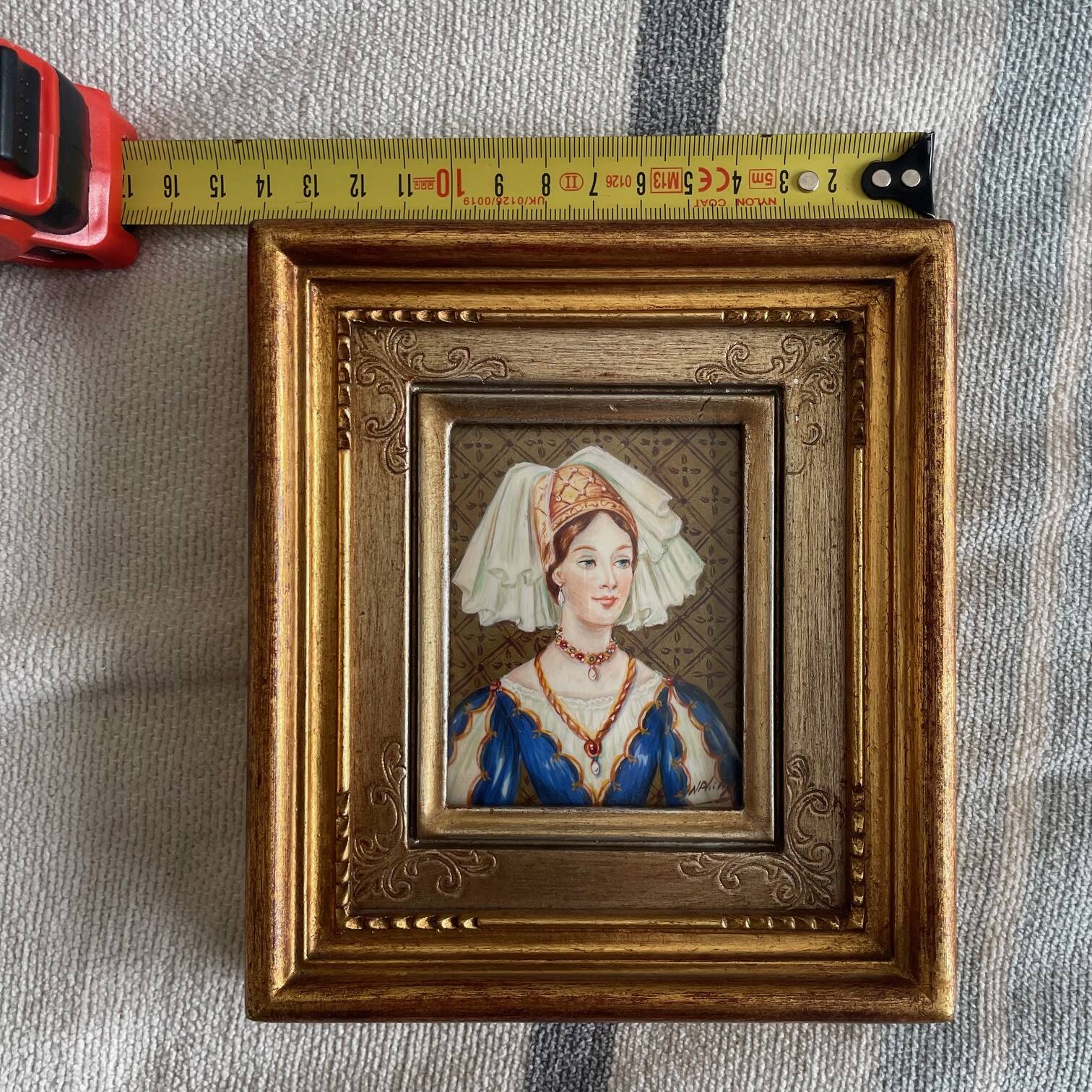 2 small paintings of women's portraits by N. Philip, miniatures on ivory.