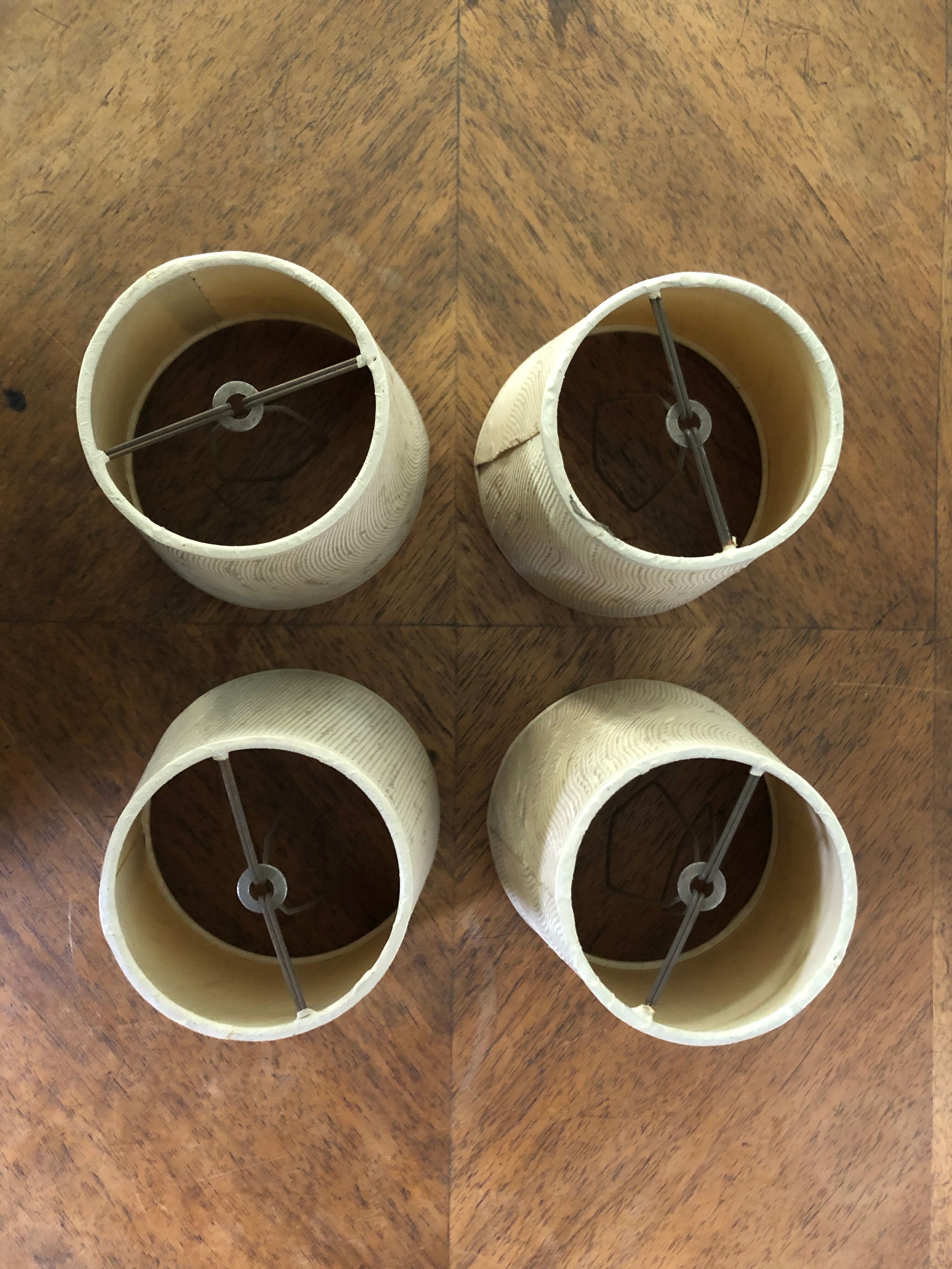 Lot de 4 petits abat jours à pince