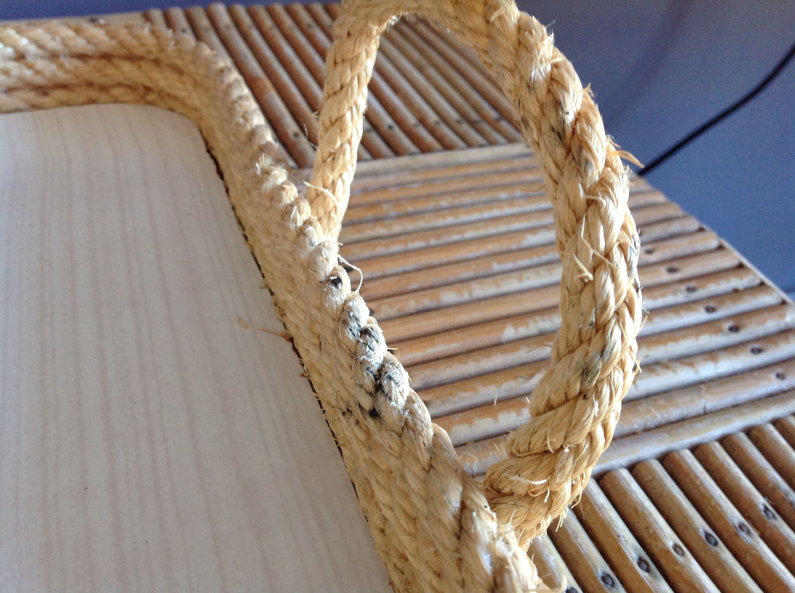 String and formica tray