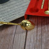 Set of 4 vintage golden spoons