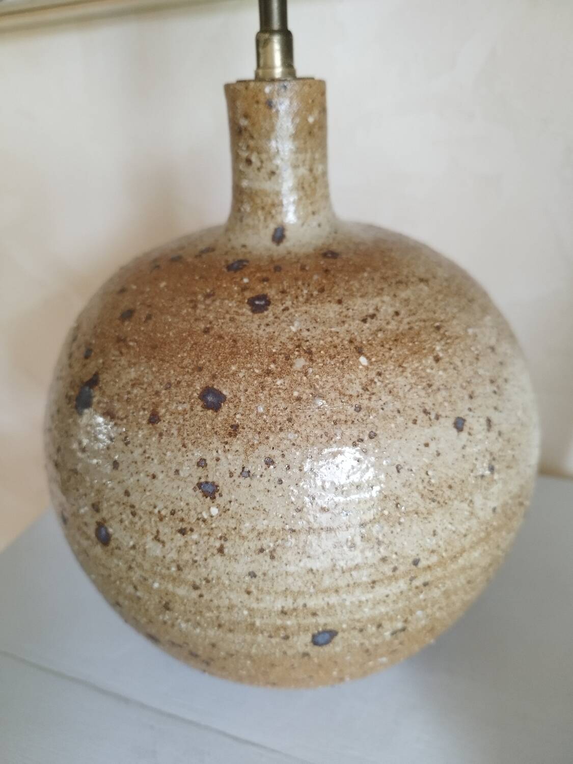 Table lamp in pyrite stone