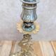 Antique brass candlestick heron – Orientalist Art Nouveau style