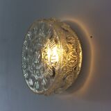 Vintage 60s-70s moulded glass ceiling light