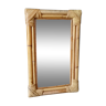 Vintage 60s/70s rectangular mirror in honey rattan