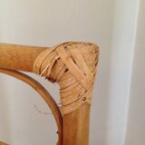 Corner wicker shelf
