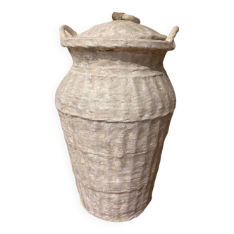 Modeled rattan jar