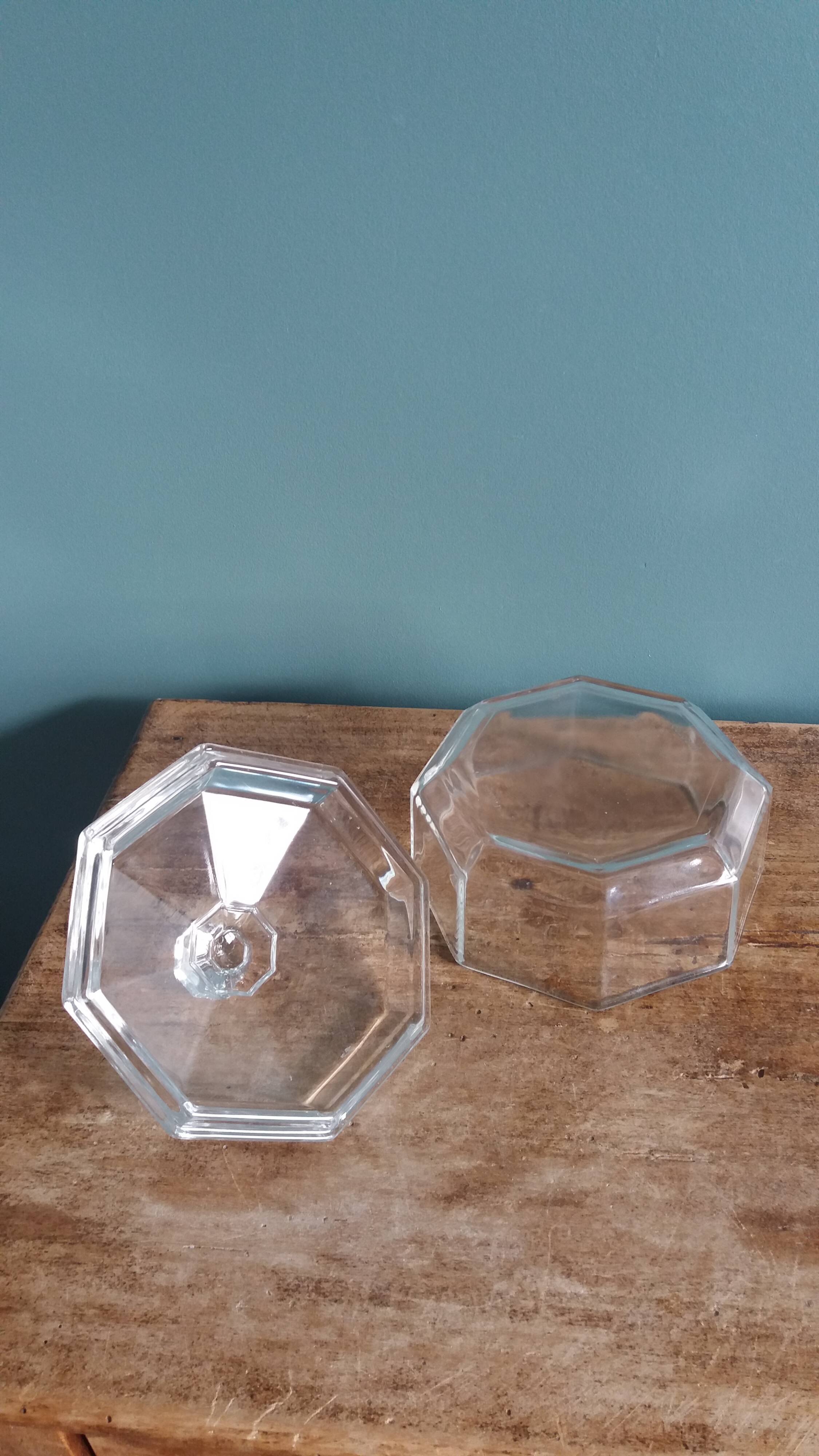 Arcoroc octagonal sugar bowl