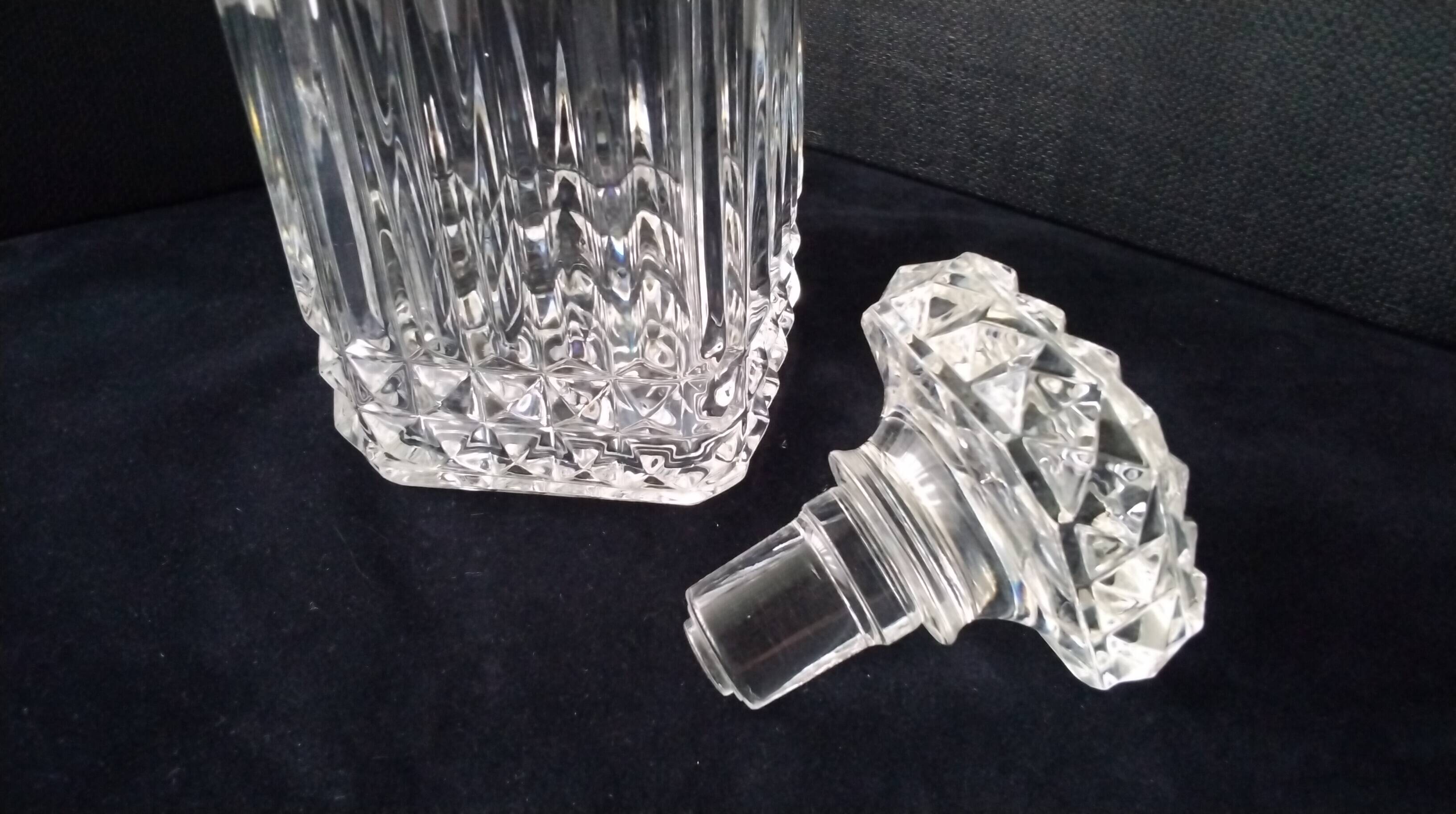 Vintage Arques crystal whisky decanter, Villandry model