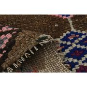 1970s Vintage Turkish Oushak Handmade Wool Cotton Brown Runner Rug 63x295