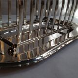 Taost door in silver metal