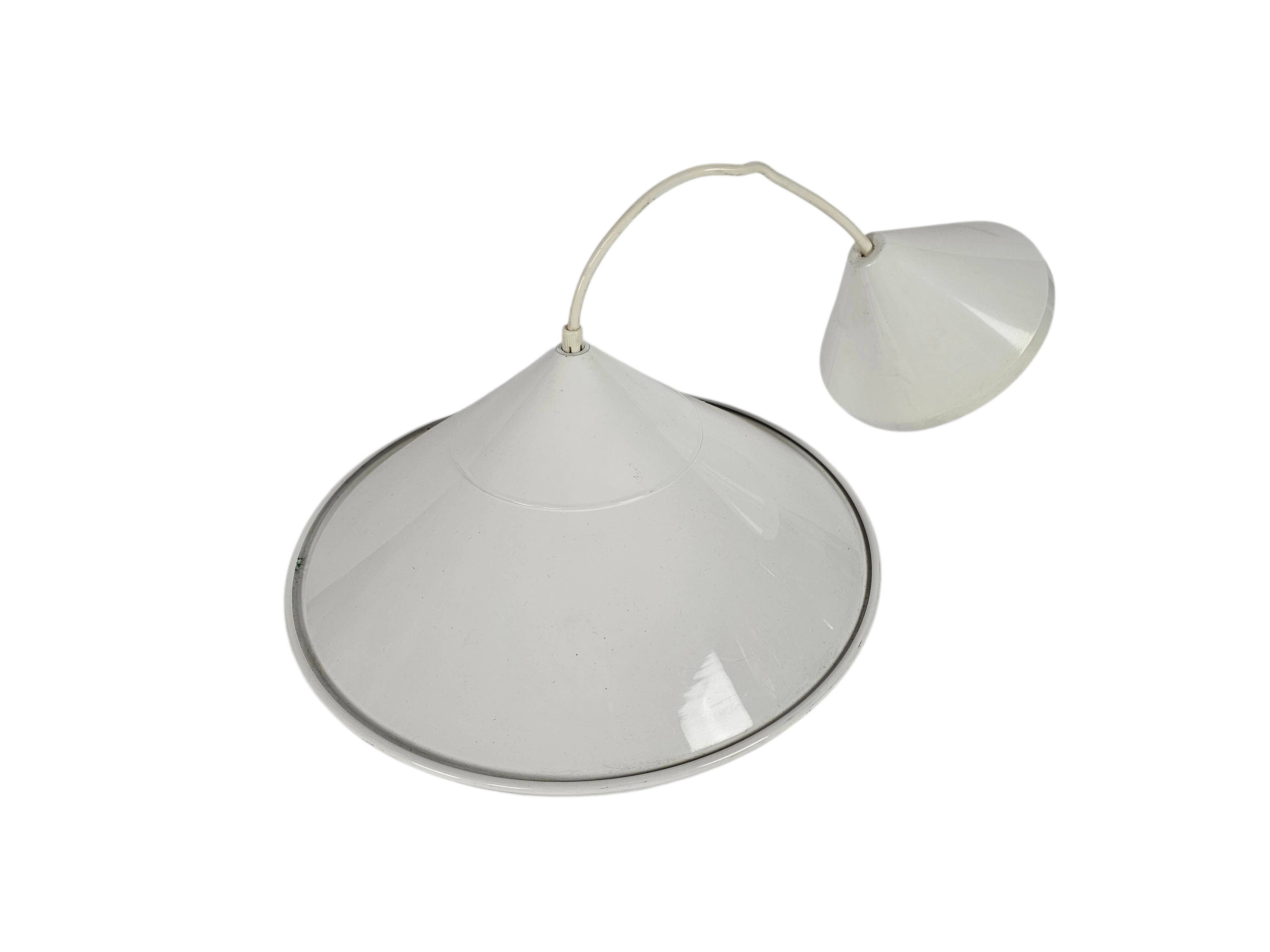 Vintage - Post Modern - UFO pendant lamp - Louis Poulsen style - enamel - 8