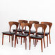 Suite de 6 chaises "Pierre". Palissandre. Niels Koefoed. Danemark, 60s