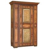Hand-painted armoire Sublime from around 1800 in oak.