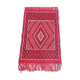 Handmade red margoum carpet in pure wool, 105x70 cm