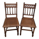 Deux chaises cannées style Henri II
