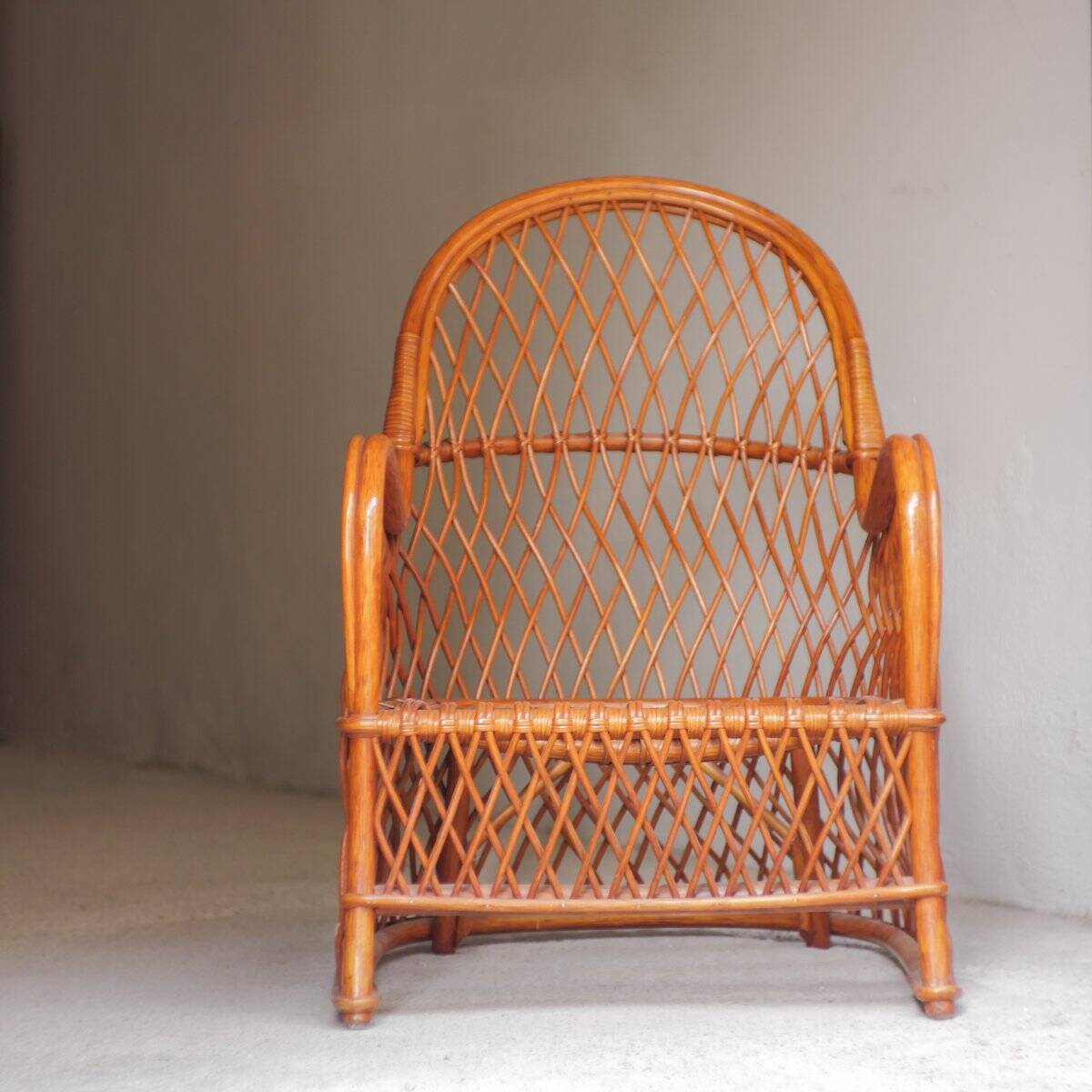 Wicker armchairs by Gervasoni, Italy, 1970s, set of 2